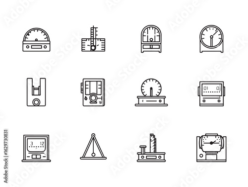 Distance Meter Line Art Measuring Space Accurately