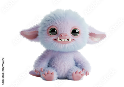 Wallpaper Mural Light Purple Plush Toy: Close-up View of a Seated Creature Torontodigital.ca