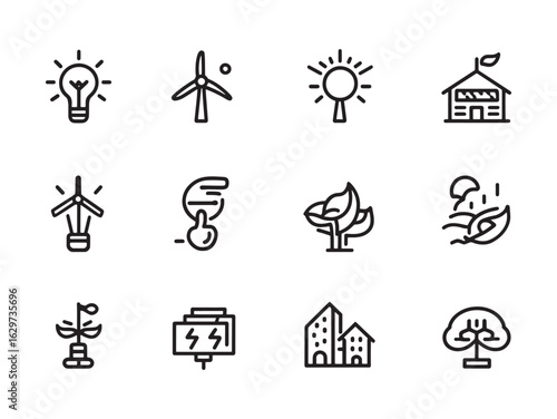 Eco Energy Line Art Inspiring Green Innovations Worldwide