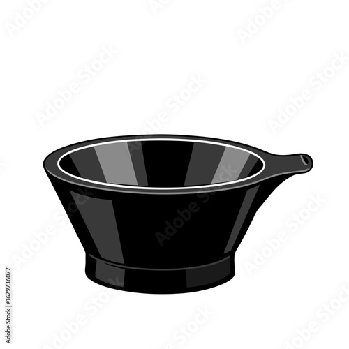   Professional mixing bowl for hair color and cosmetics on a transparent background