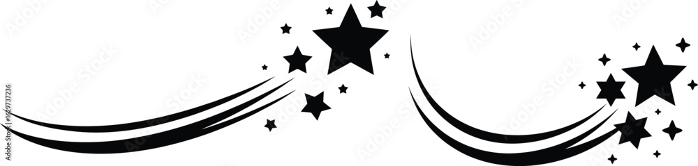 Obraz premium Stunning Star Trails Celestial Design Elements for Your Projects