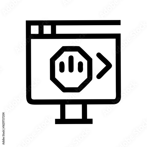 Ad Blocker Icon – Internet Security Symbol, Digital Privacy and Advertisement Protection