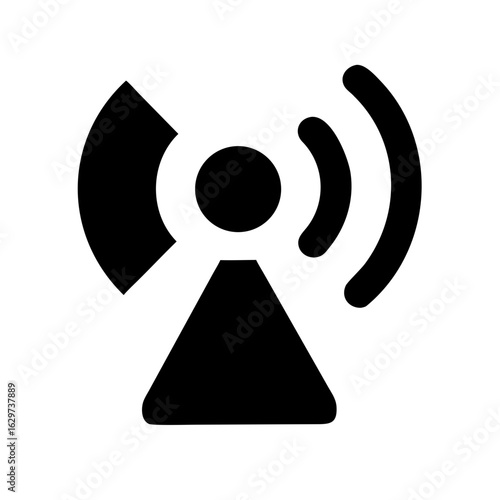 Broadcast Icon – Media Transmission Symbol, Communication and Live Streaming Design