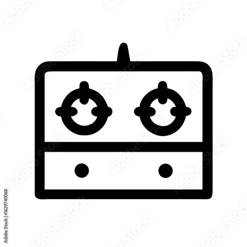Gas Stove Icon – Kitchen Appliance Symbol, Cooking and Heating Design