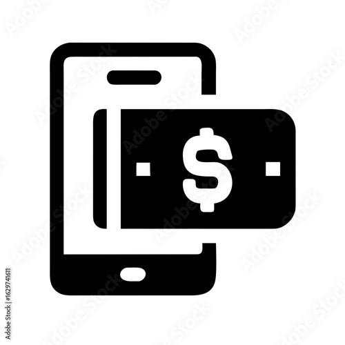 Free Download Mobile Money Icon – Digital Payment Symbol, Mobile Banking and Financial Transactions Design - GFXLoad