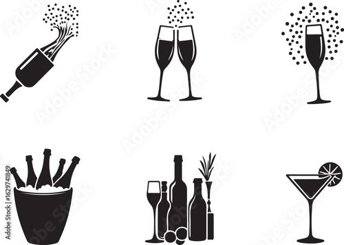 Celebrate with bubbly champagne and cocktails for festive occasions