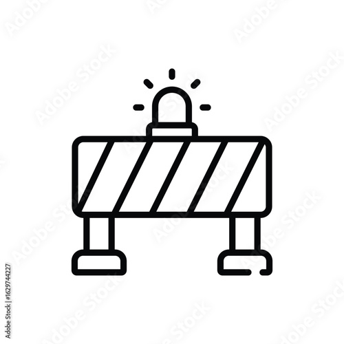 Have a look at this outline icon of road barrier placed