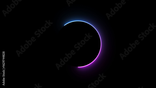 Wallpaper Mural Neon blue circle frame loading icon background illustration in retro style and creating a stunning 4k illustration .	 Torontodigital.ca