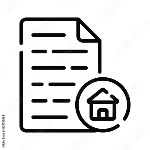 Grab this outline style icon of property paper