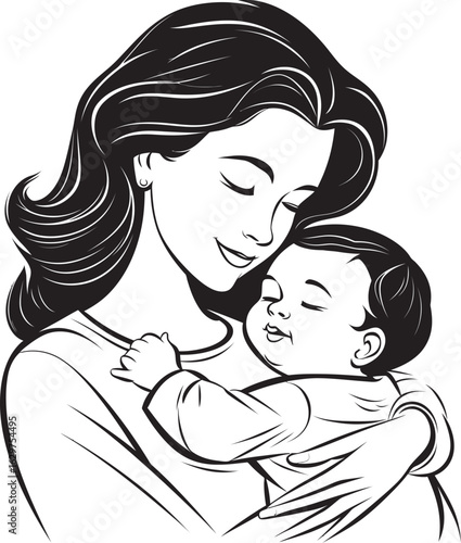 Graceful Hold Mother’s Love A Mother’s Touch Cradled Baby