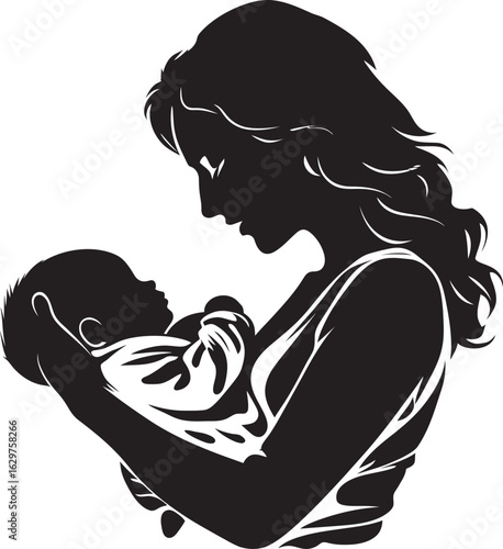 Graceful Mother’s Cradle Soft Mother Holding Her Infant