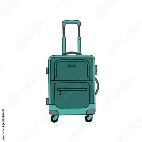 suitcases isolated on white background