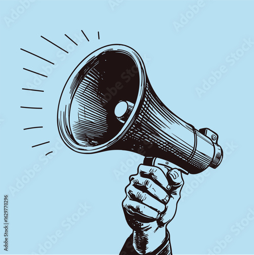 Megaphone public address system
