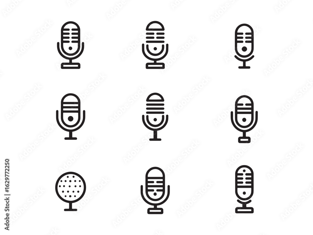 Microphone line art sketch design ideal for singers Microphone line art sketch design ideal for singers