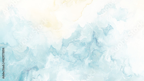 Blue wall background texture, watercolor background concept abstract cloudy sky,grungy effect sky-blue shades watercolor.