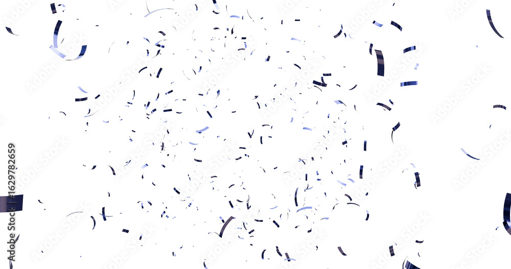 Fototapeta premium 3d render of confetti floating isolated. multi color confetti falling down isolated on transparent background. Falling gold foil, flying yellow glitter. Christmas holiday. confeti png