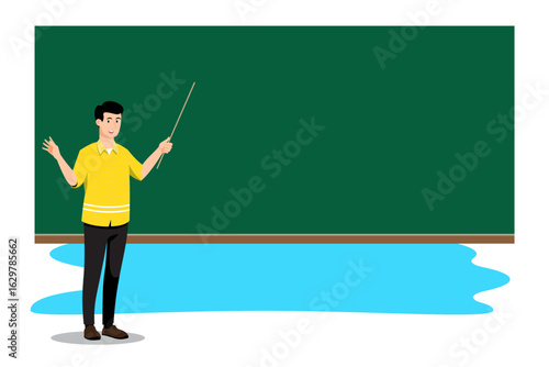 Teacher character in modern style vector illustration