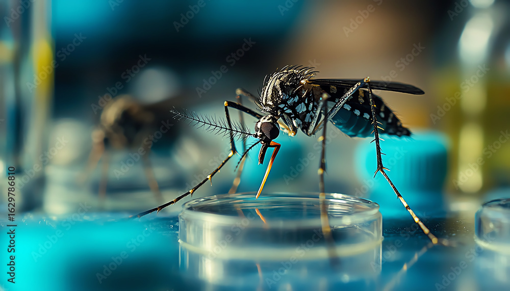 custom made wallpaper toronto digitalClose-up of a mosquito in a laboratory setting, demonstrating the importance of research in vector control.