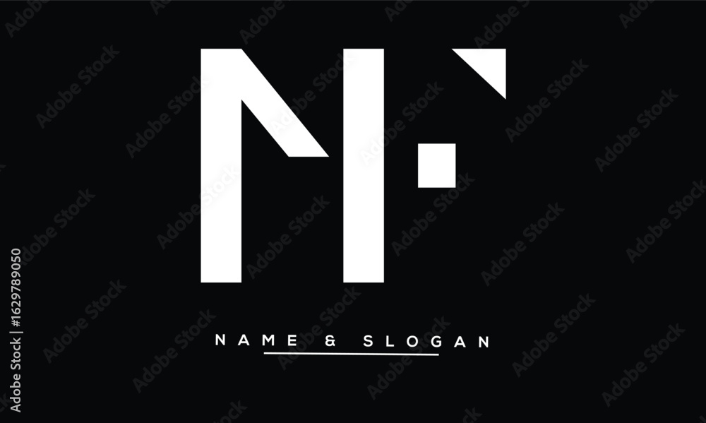 Fototapeta premium NF, FN Abstract Letters Logo Monogram