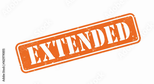 Extended orange rubber stamp grunge vector illustration.