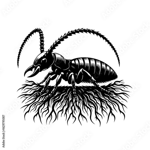 Termite insect pest isolated on white background