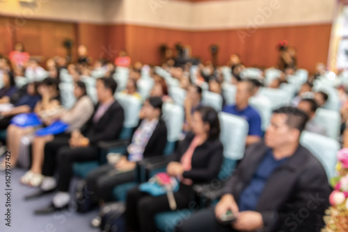 Wallpaper Mural Abstract blurred photo of conference hall or seminar room with attendee background Torontodigital.ca