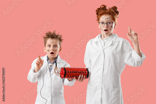 Funny inventors with burnt ...