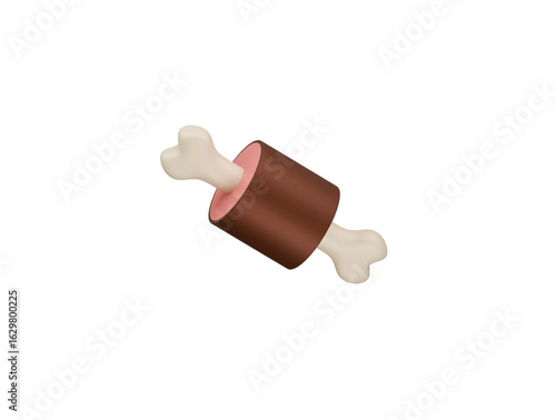 beef steak icon 3d illustration render