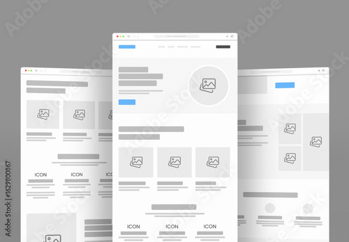 Wireframe Landing Page UX Layout