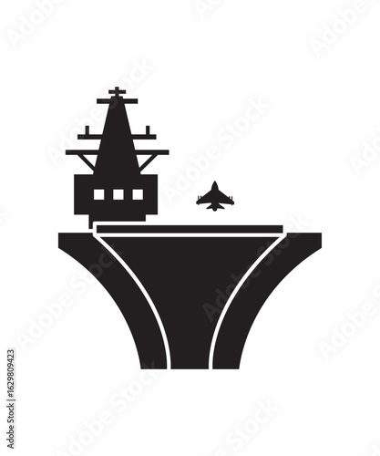 aircraft carrier icon, vector best flat icon.