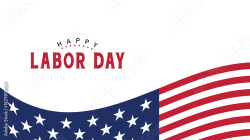 Happy Labor day USA poster for story, card, banner, vector illustration background