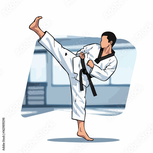 karate man in kimono