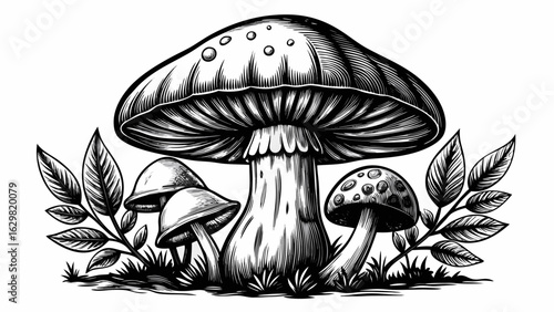 vector illustration of mushroom