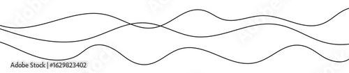 Thin curved wavy lines