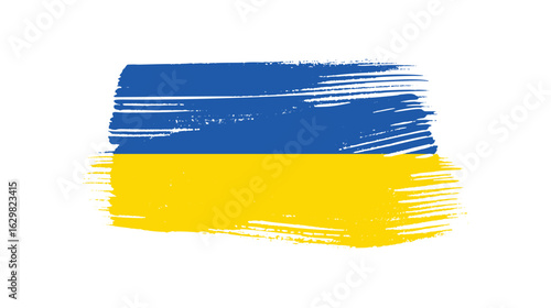 Ukrainian national flag in grunge style