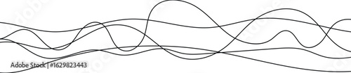 Thin curved wavy lines