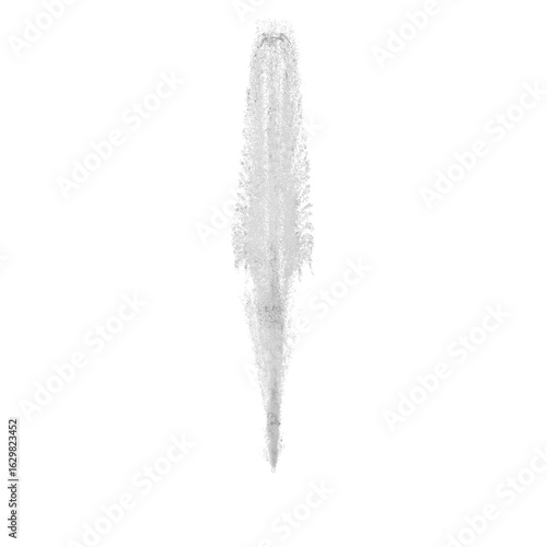 Vertical Water Splash Jet Isolated on Transparent Background