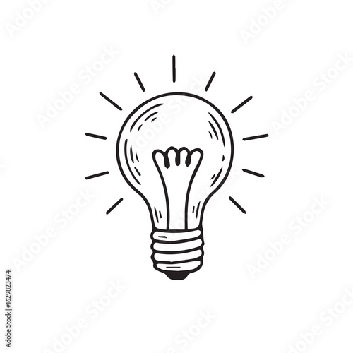 Idea lighbulb doodle