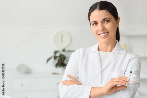Portrait of female beautici...
