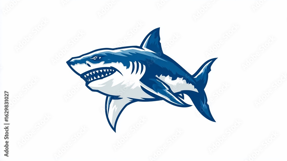 Fototapeta premium Powerful shark graphic, bold design