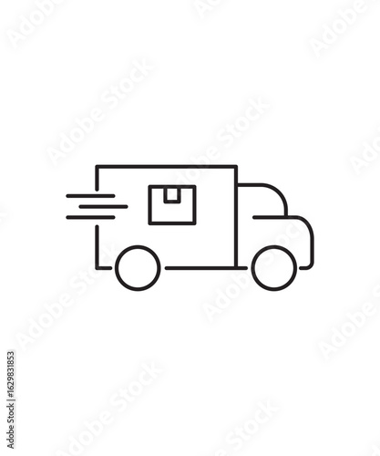 truck icon, vector best line icon.