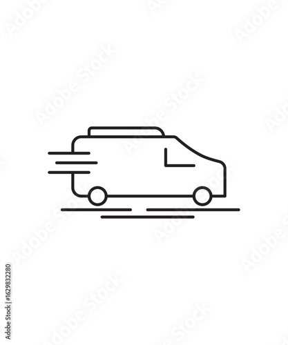 speed delivery icon, vector best line icon.