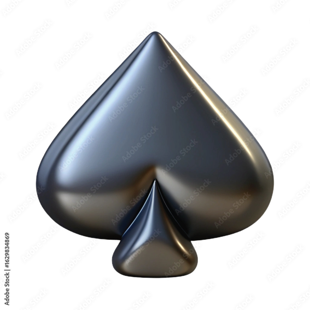 Fototapeta premium 3d style spade playing card symbol icon