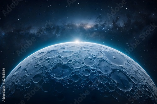 Moon in space 