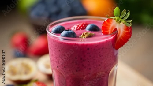 Wallpaper Mural Berry smoothie blend: A refreshing blend of nature's sweet symphony in every glass, healthy Torontodigital.ca