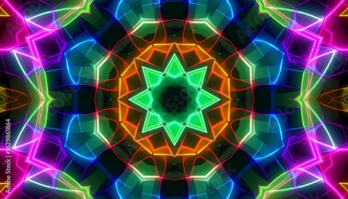 Vibrant kaleidoscopic design