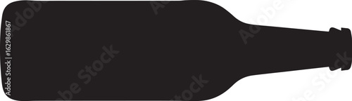 multiple beer bottle silhouette vector, wine bottle on white background