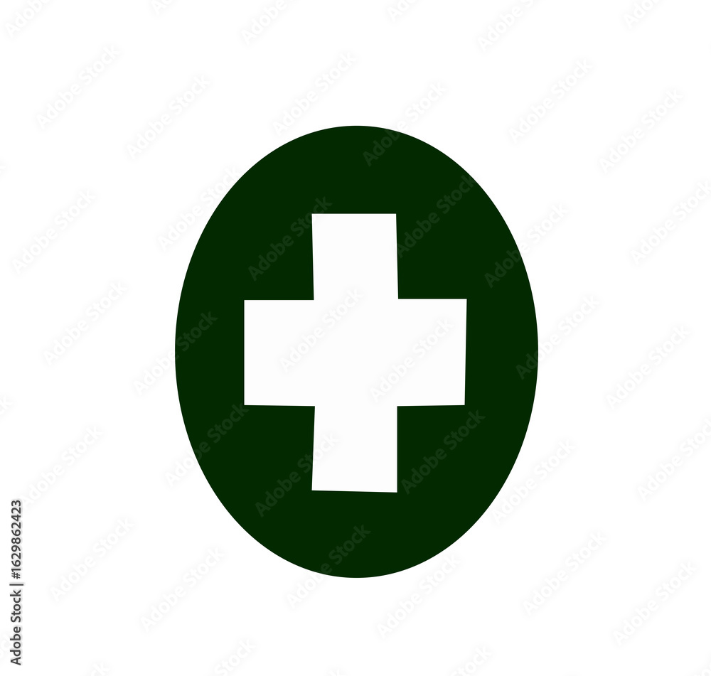 Obraz premium first aid kit logo medical icon vector stock on white background