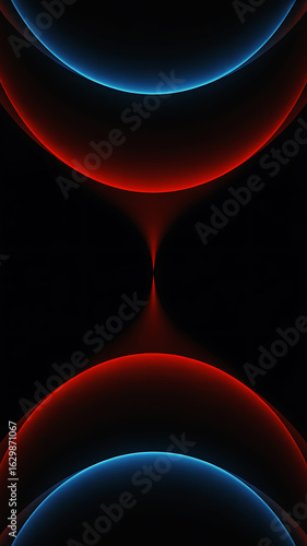 Abstract Symmetrical Glowing Arcs Background