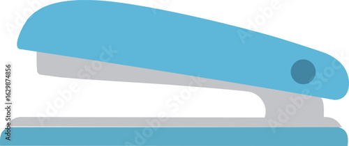 ホッチキス　ステープラー　アイコン　青